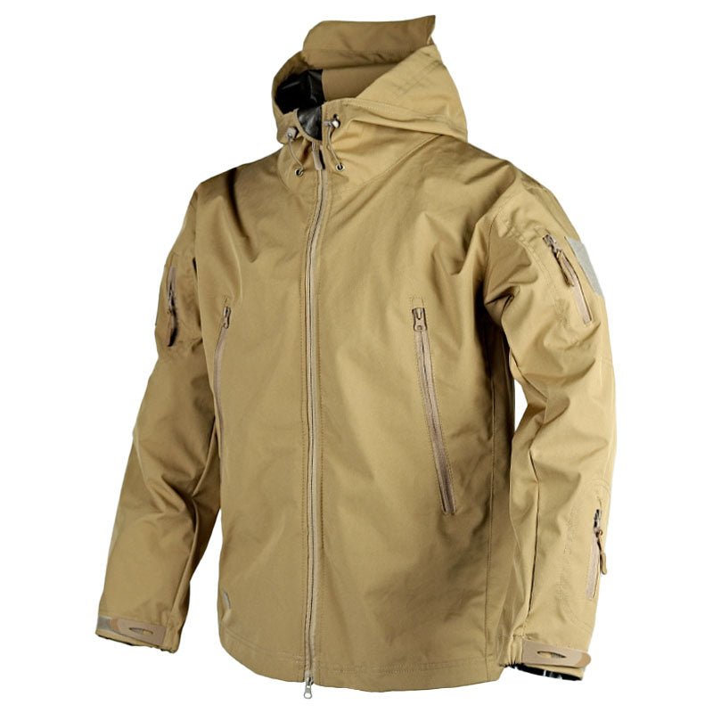 Street-wave Waterproof Outdoor Jacket For Adventurers With Adjustable Hood And Cuffs