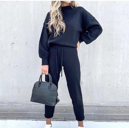 Abigail Two Piece Lounge Set Cozy Lightweight Polyester Unisex Street Wave