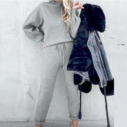 Abigail Two Piece Lounge Set Cozy Lightweight Polyester Unisex Street Wave
