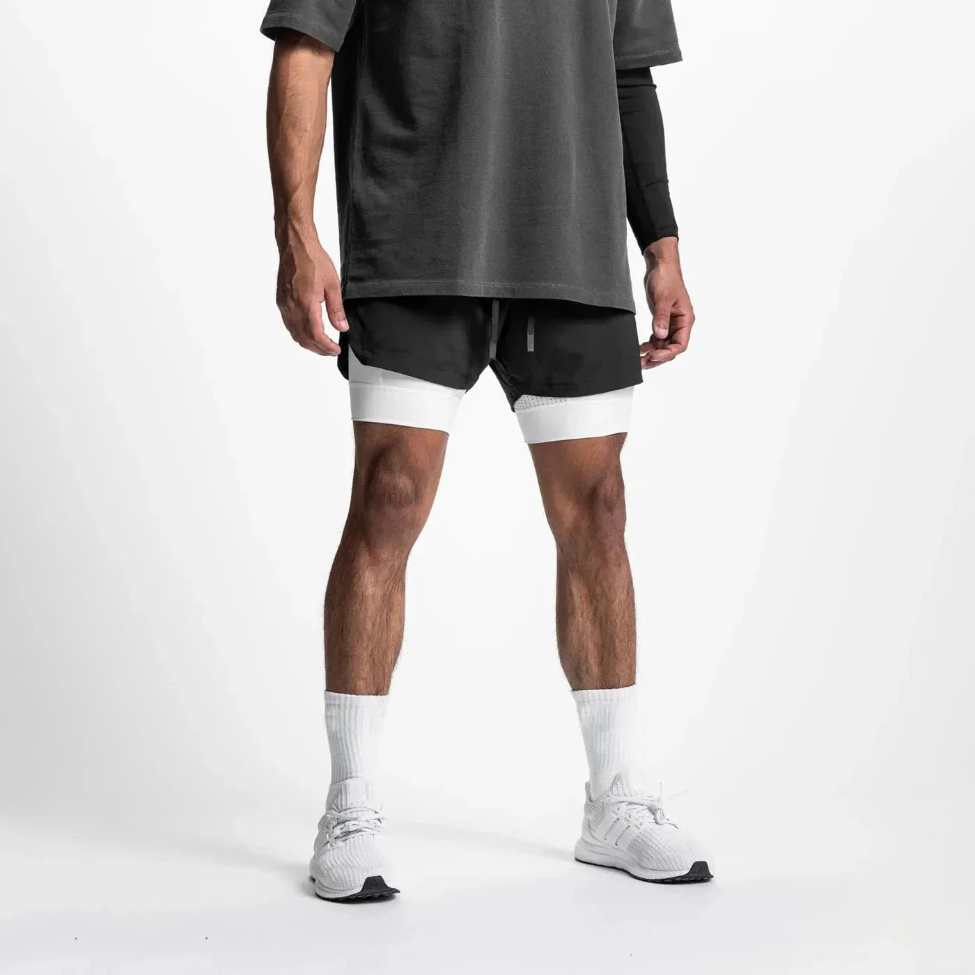 Men's Training Shorts Breathable Lightweight Slim Fit With Adjustable Elastic Waistband For Workouts And Running