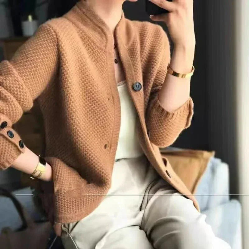 Streetwave Elegant Knit Cardigan For Women With Long Sleeves Timeless Design And Cozy Comfort