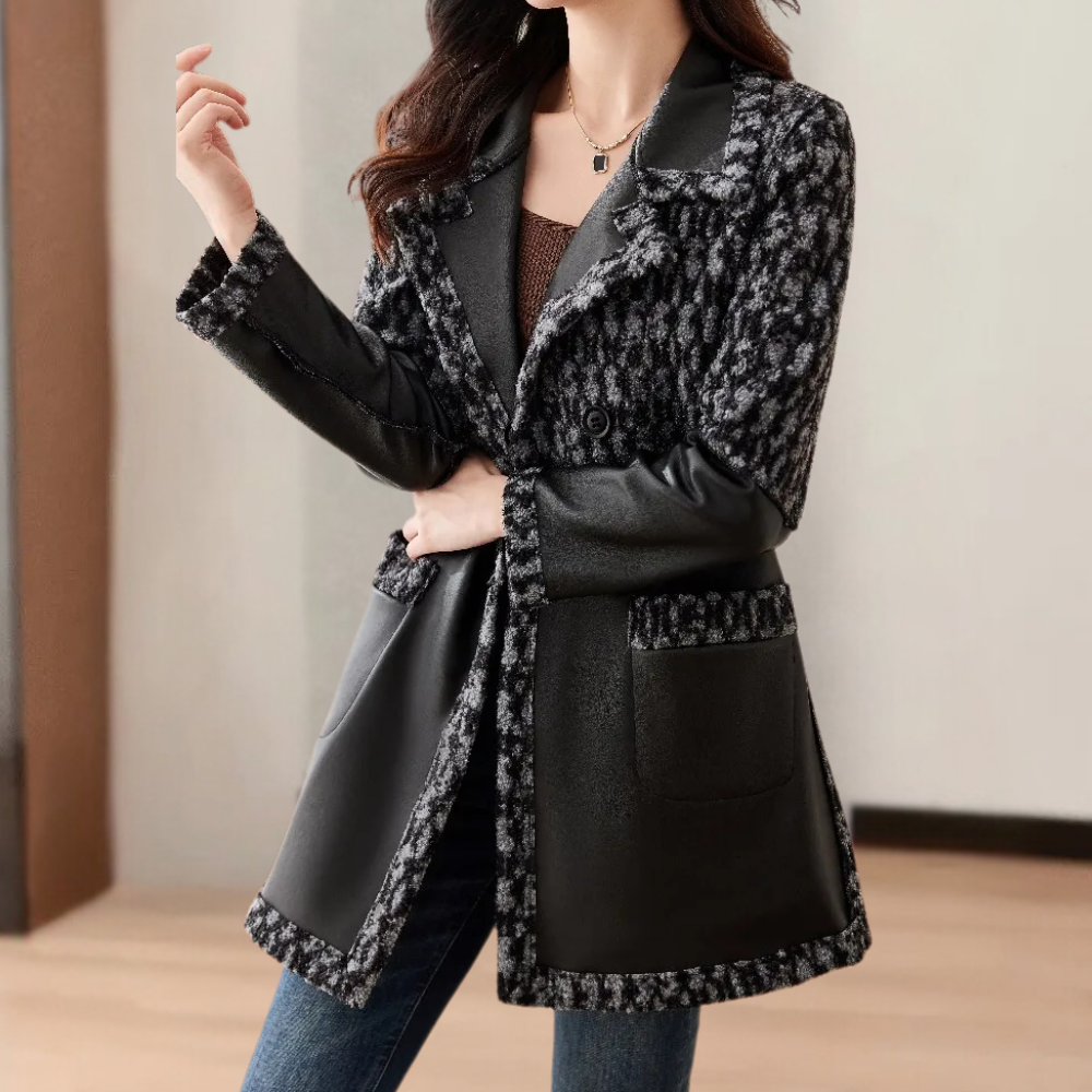 Street-wave Renée Women's Warm Coat With Luxurious Finish Insulated For Everyday Elegance