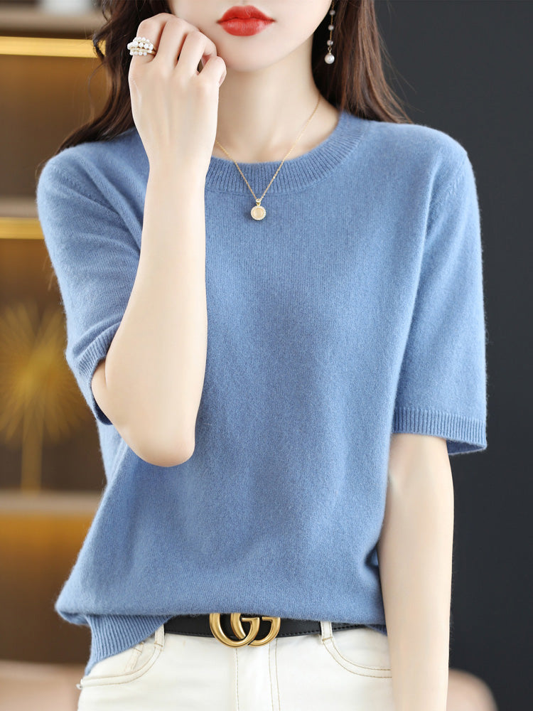 Street-Wave Women Merino Cashmere Knit Pullover Soft Wool Blend With Cashmere-Like Warmth For Everyday Comfort