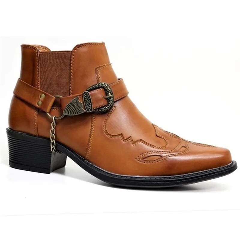 Street Wave Leather Motorcycle Boots For Men With Reinforced Protection And Non Slip Sole