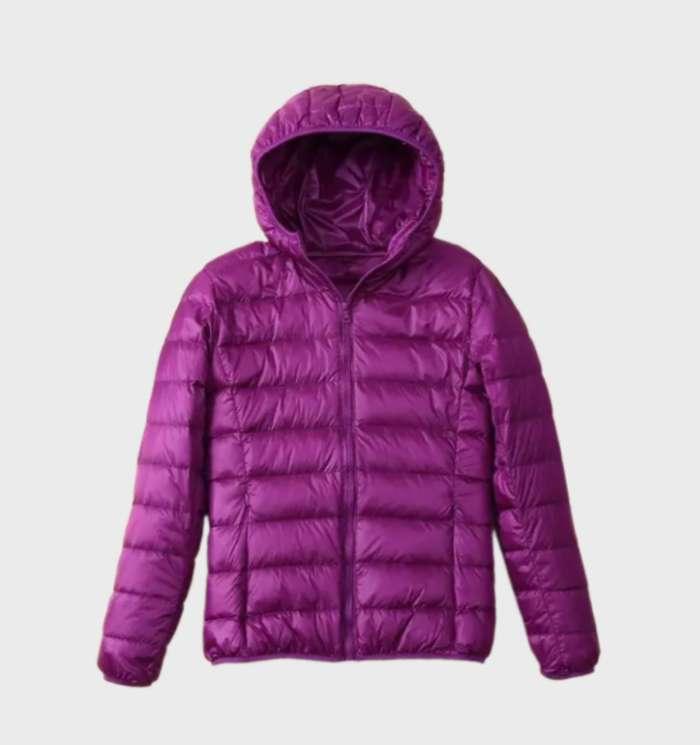 Street-wave Womens Hooded Down Puffer Jacket Ultra Warm Lightweight Comfort Pink