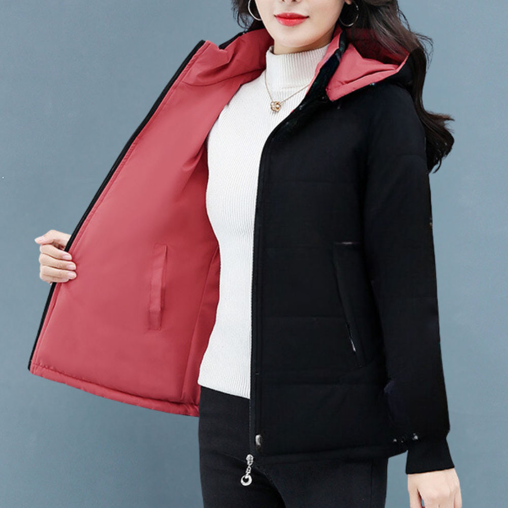 Street-wave Reversible Winter Jacket For Women Two Styles In One Cozy Puffer Coat