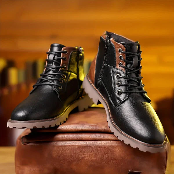 Orthopedic Boots For Men By Street-Wave Premium Leather For All Day Comfort And Foot Health