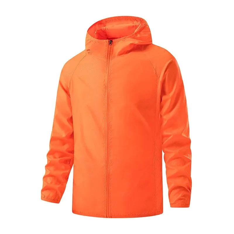 Olivia Unisex Waterproof Windbreaker Jacket for Hiking and Camping All Season Lightweight With Four Pockets