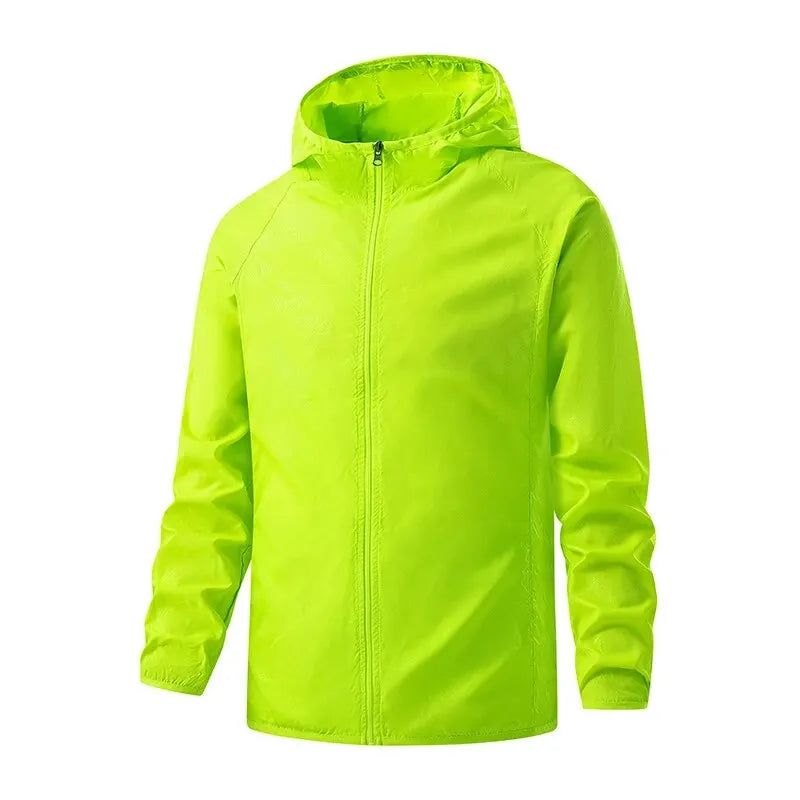 Olivia Unisex Waterproof Windbreaker Jacket for Hiking and Camping All Season Lightweight With Four Pockets