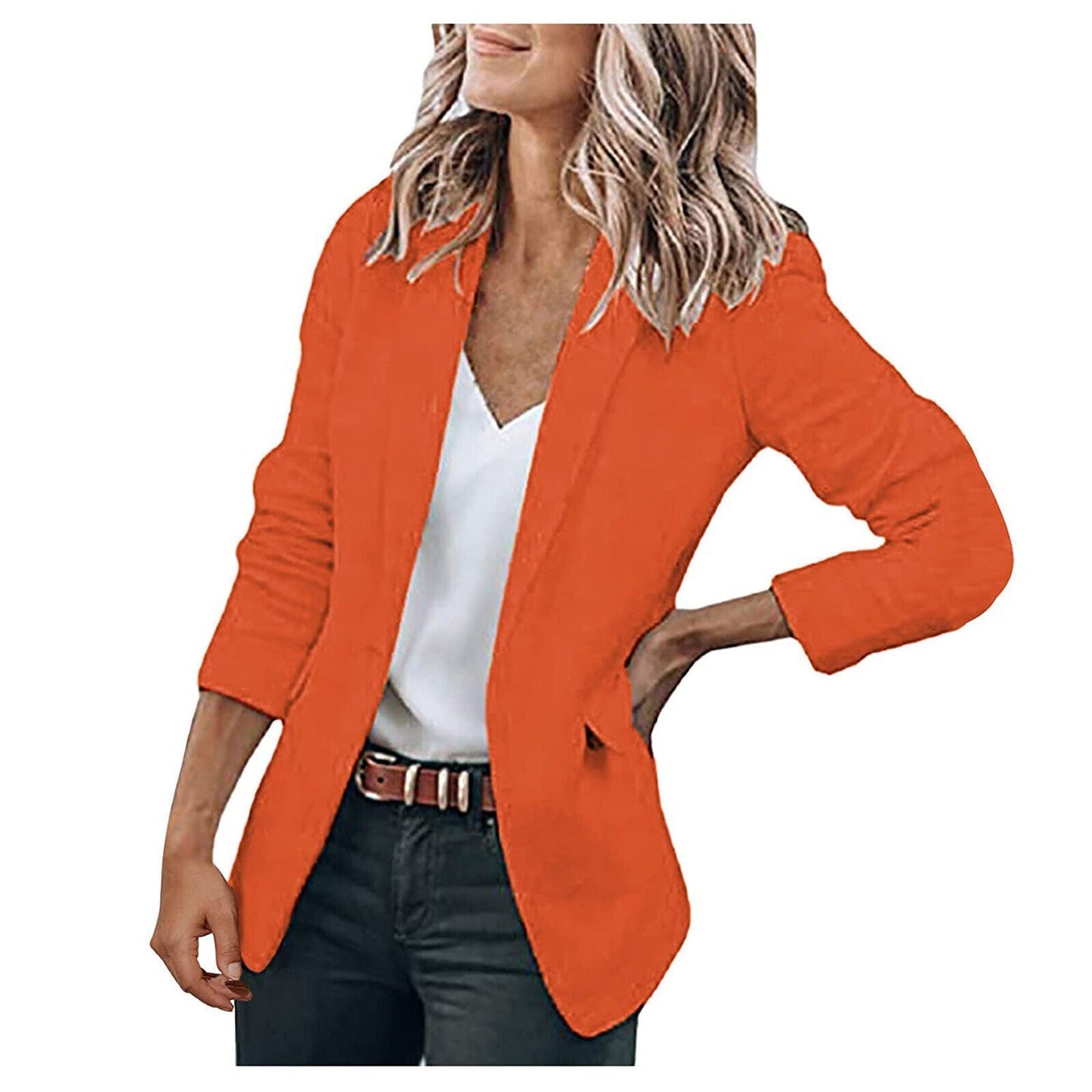 Streetwave Red Casual Blazer For Women Classic Fit Versatile Workday And Weekend Outfit