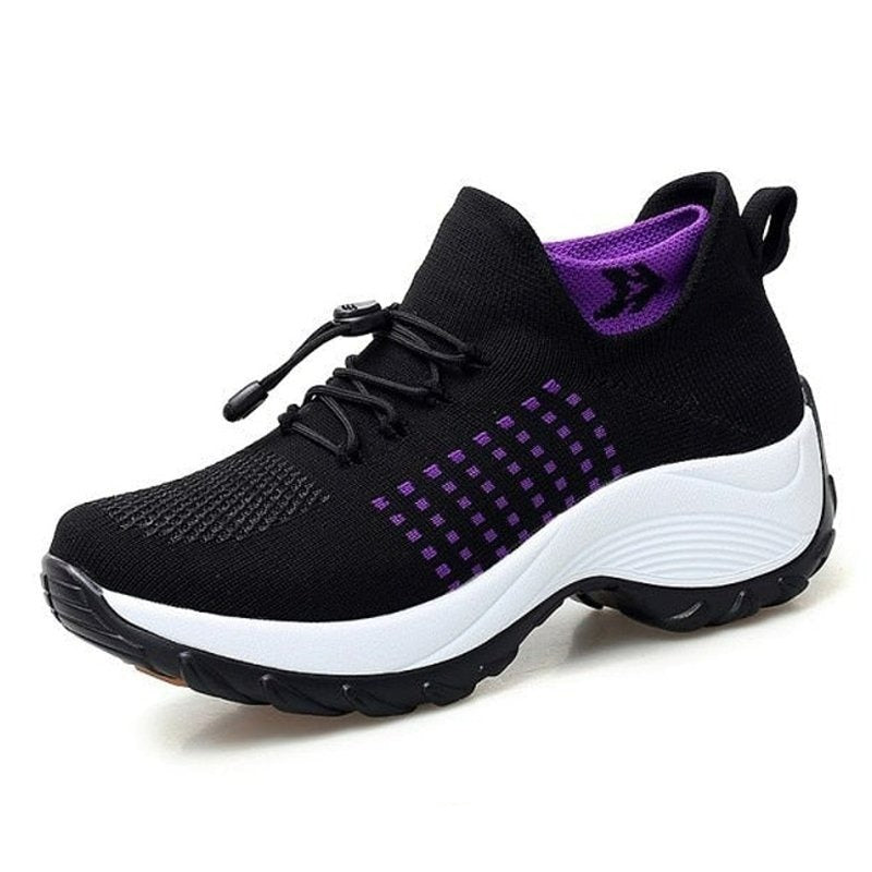 Street-Wave Orthopedic Women's Shoes for All-Day Comfort and Support with Elegant Knit Upper
