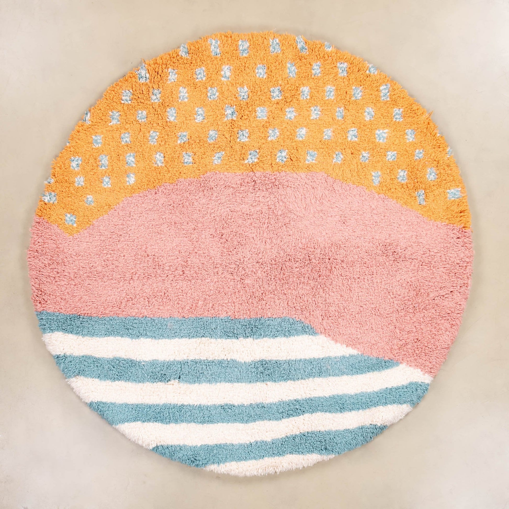 Ouraida Round - Shag Moroccan rug - Street-Wave