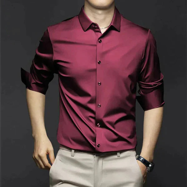 StreetWave NonIron Dress Shirt For Men Slim Fit WrinkleFree