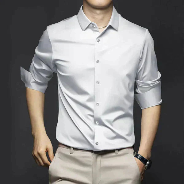 StreetWave NonIron Dress Shirt For Men Slim Fit WrinkleFree