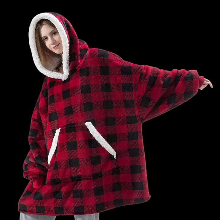 Giant Blanket Hoodie Oversized Cozy Wearable Blanket for Home and Outdoor Lounging
