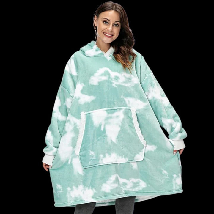 Giant Blanket Hoodie Oversized Cozy Wearable Blanket for Home and Outdoor Lounging