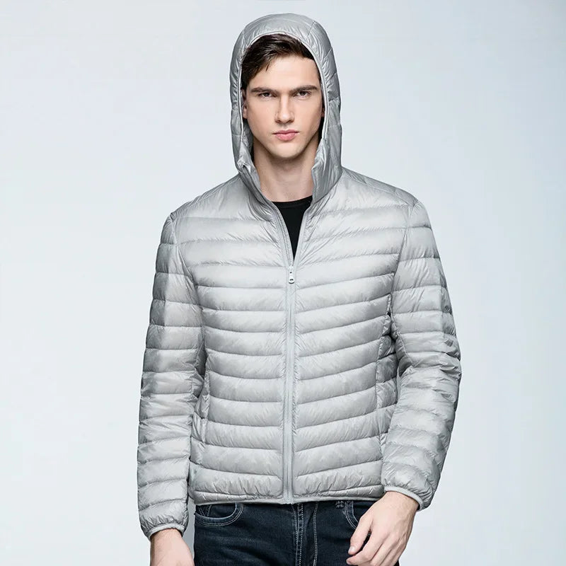Owen Men's Ultralight Puffer Jacket for Winter by Street-Wave Packable Hooded Warmth and Comfort