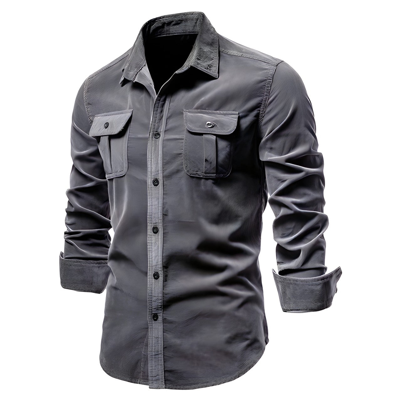 Rugged Military Style Shirt For Men With Pockets Street-Wave