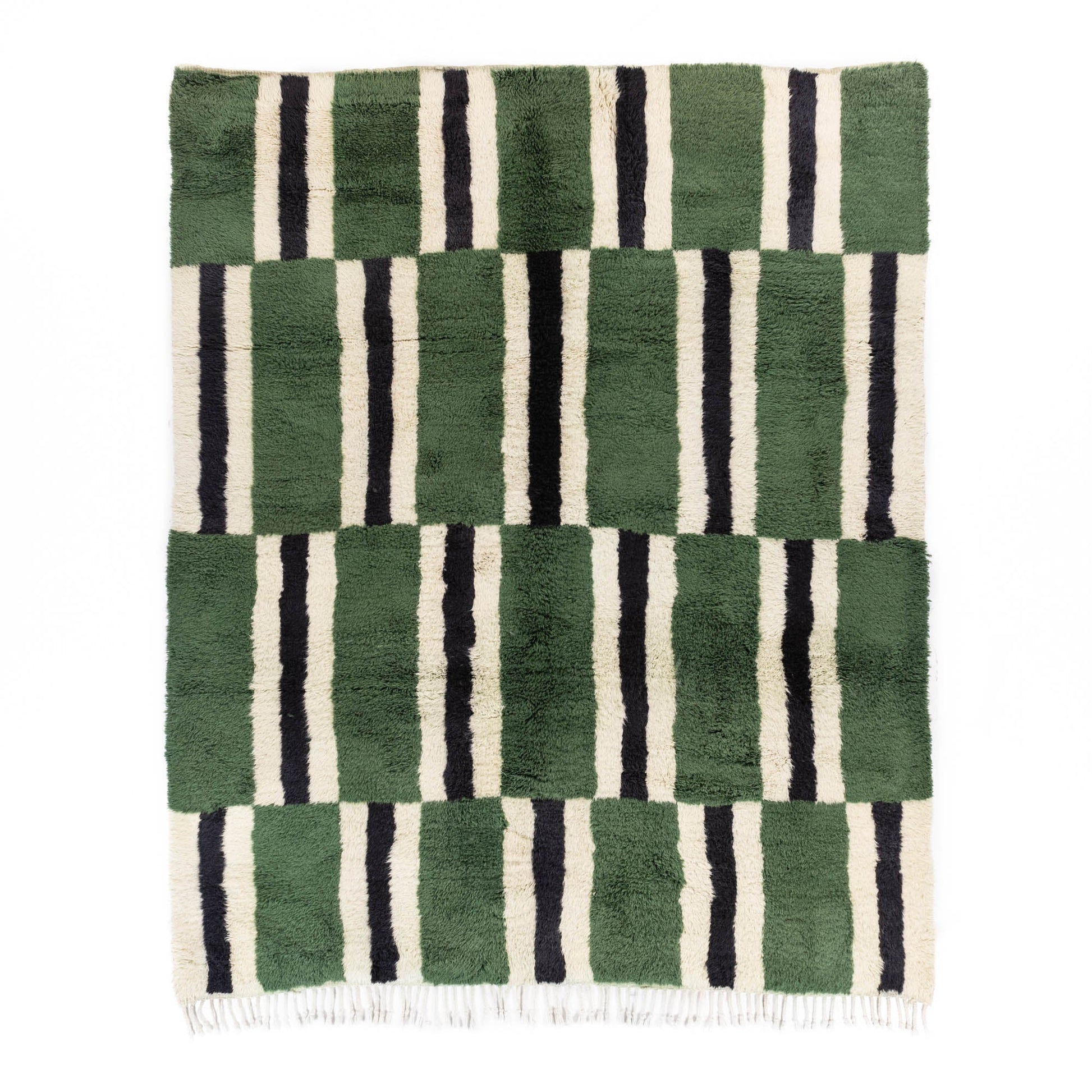 Parallel Pulse - Luxury Shag Moroccan Rug - Street-Wave