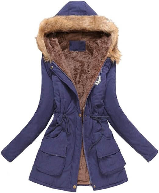 Street-Wave Women Winter Coat Fur Hood Parka Ultra Warm Thermal Lining With Pockets