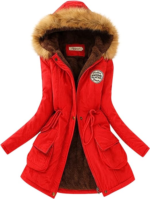 Street-Wave Women Winter Coat Fur Hood Parka Ultra Warm Thermal Lining With Pockets