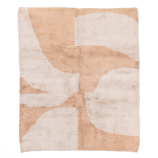 Peach Fossil - Luxury Shag Moroccan Rug - Street-Wave