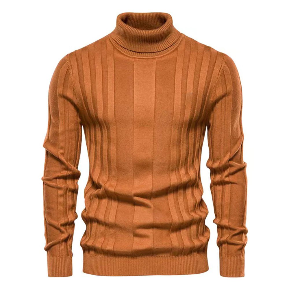 Mens Turtleneck Sweater Warm Premium Knit Streetwave Elegant Wardrobe Essential For Men