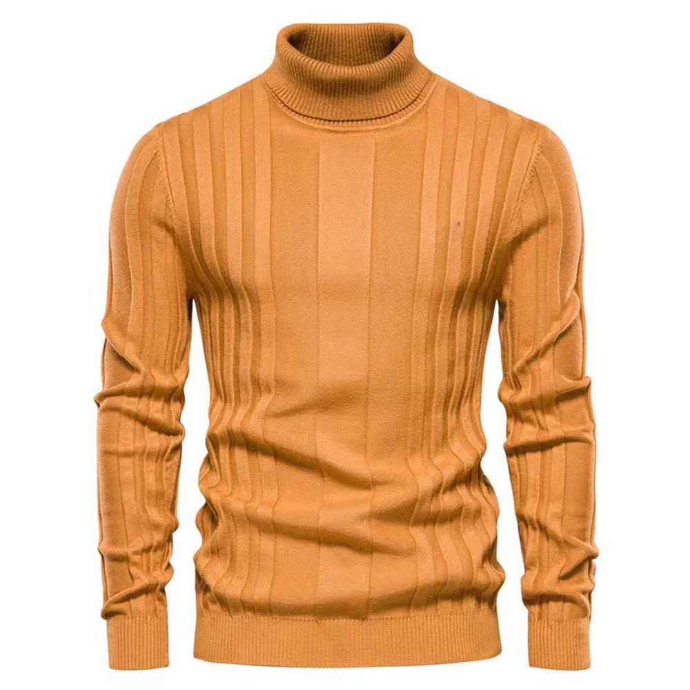 Mens Turtleneck Sweater Warm Premium Knit Streetwave Elegant Wardrobe Essential For Men
