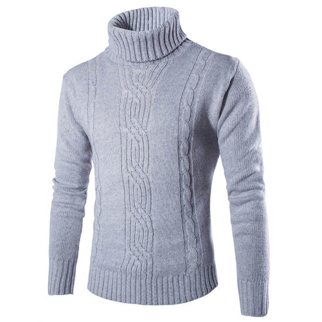 Street-wave Men's Warm Knit Turtleneck Sweater For Winter Weather Cozy Classic Comfort