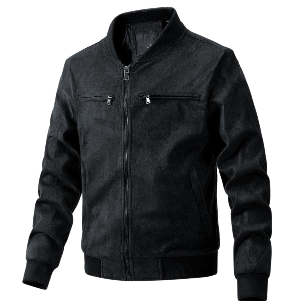 Street Wave Suede Leather Jacket With Warm Lining For Men Premium Winter Outerwear