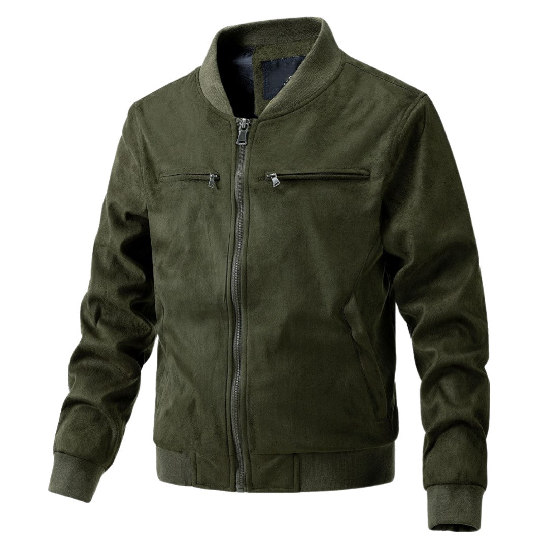 Street Wave Suede Leather Jacket With Warm Lining For Men Premium Winter Outerwear