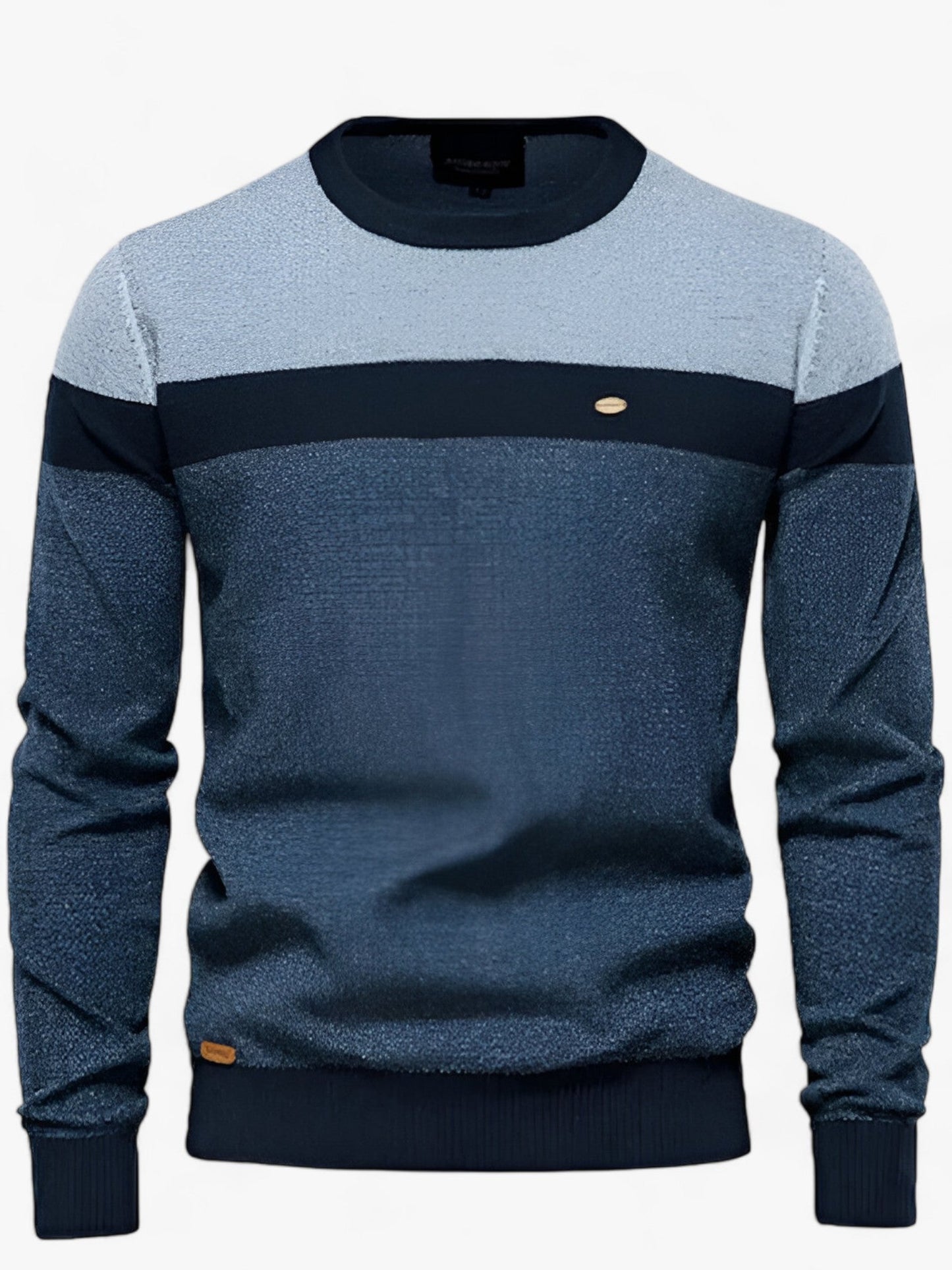 Street-Wave Premium Cotton Sweater For Men Color-Block Knit