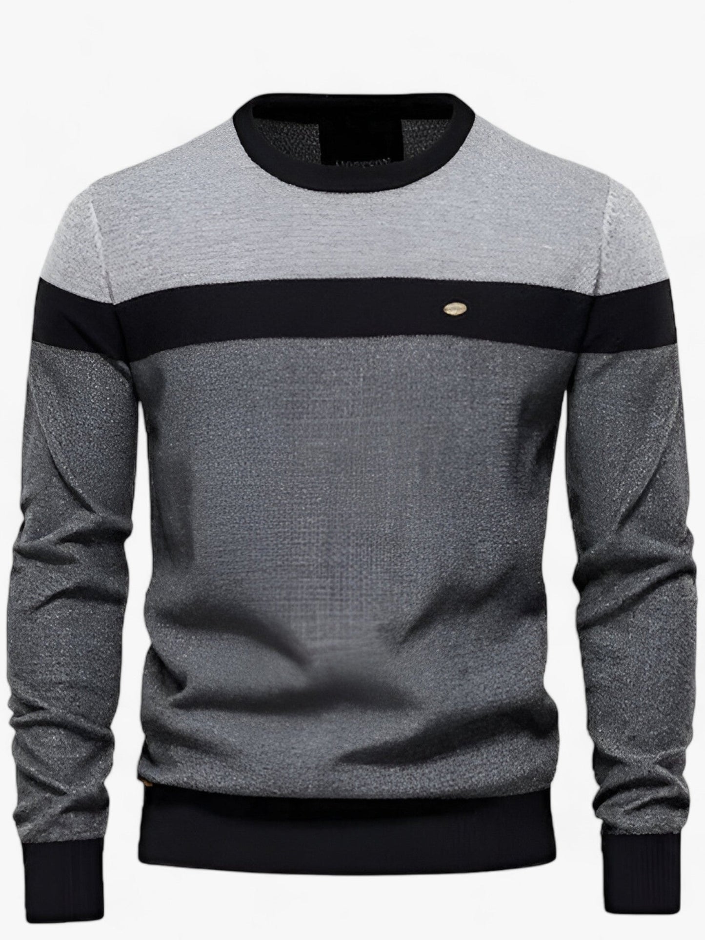 Street-Wave Premium Cotton Sweater For Men Color-Block Knit