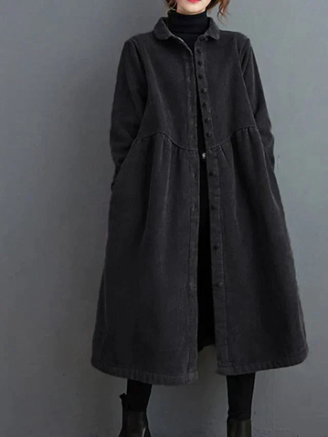 Streetwave Corduroy Coat For Women Lightweight Elegant Streetwear Premium Materials Everyday Chic Outerwear