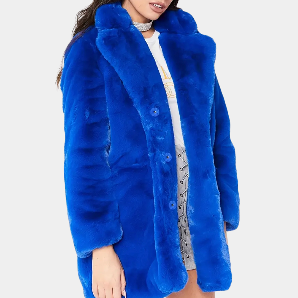 Street Wave Luxurious Winter Plush Coat For Women Cozy Faux Fur Warmth Outerwear