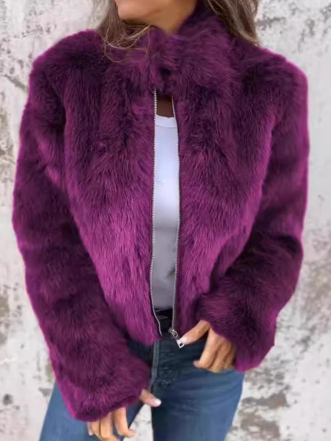 Street-Wave Women’s Faux Fur Coat Warm Cozy Beige Winter Jacket For Ladies Premium Material