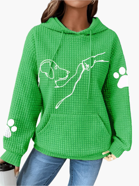 Street Wave Dog Graphic Hoodie With Kangaroo Pocket For Casual Comfort And Cozy Warmth For Pet Lovers