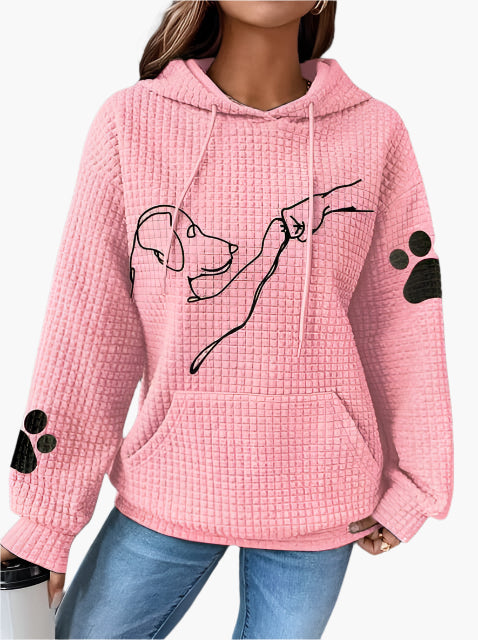 Street Wave Dog Graphic Hoodie With Kangaroo Pocket For Casual Comfort And Cozy Warmth For Pet Lovers