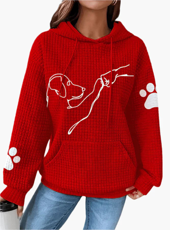 Street Wave Dog Graphic Hoodie With Kangaroo Pocket For Casual Comfort And Cozy Warmth For Pet Lovers