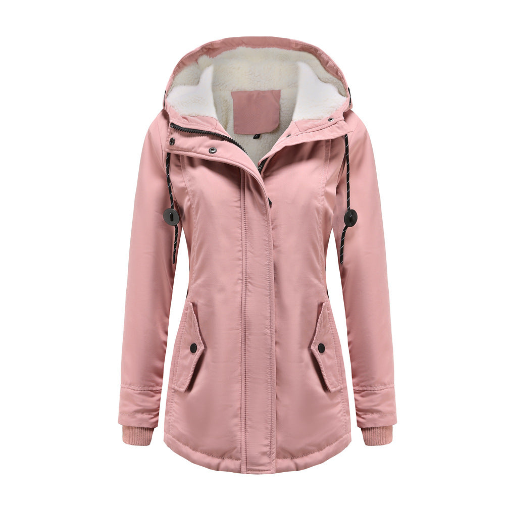 Nordisk-Flair Women's Hooded Waterproof Rain Jacket With Fleece Lining