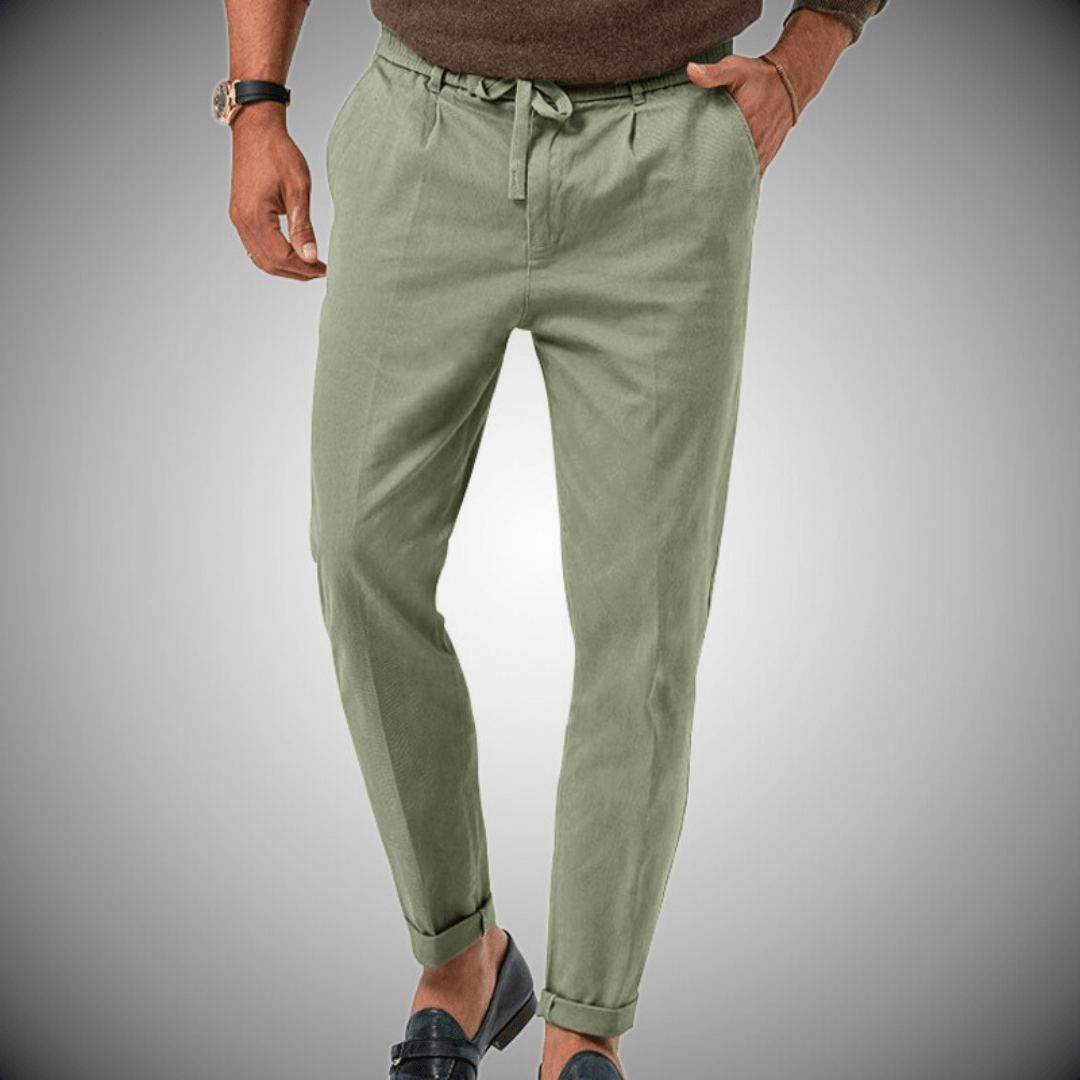 Karlmann Premium Linen Pants For Summer Breathable Comfortable Men Trousers Street Wave