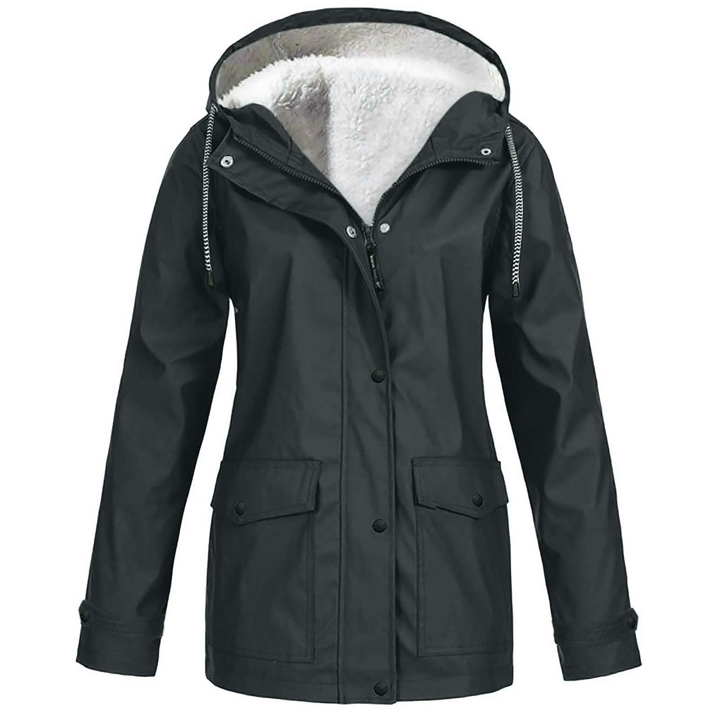 Street-Wave Womens Winter Coat Parka With Faux Fur Hood Insulated Warm Coat For Women
