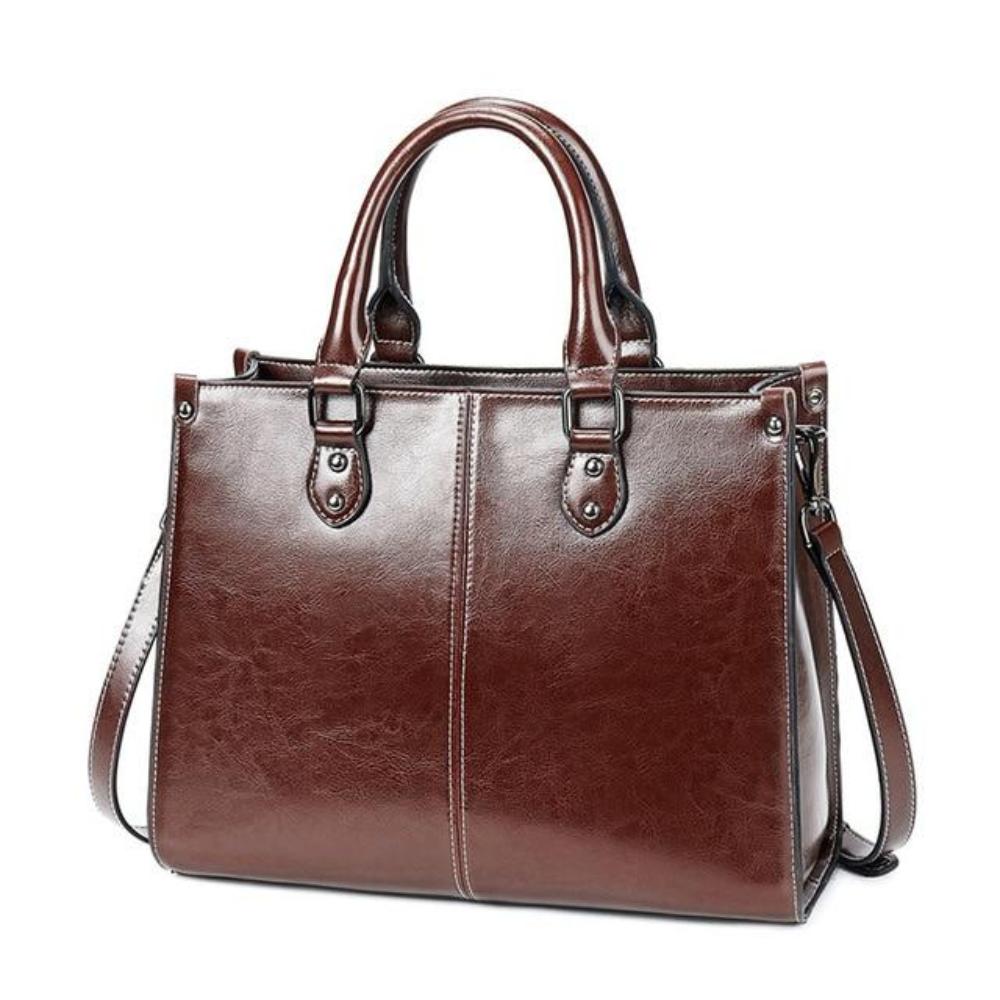 Street-Wave Sally Leather Handbag For Busy Women Structured
