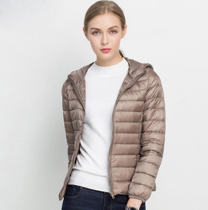 Street-Wave Lightweight Down Jacket For Women Urban Chic Warmth And Comfort Perfect For Outdoor Wear