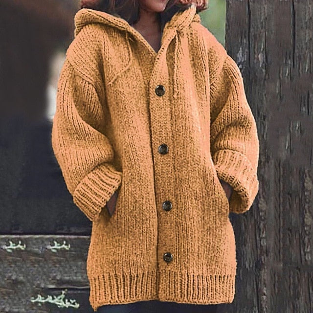 Street-Wave Cozy Chunky Knit Cardigan For Women All-Season Cozy Warm Winter Sweater