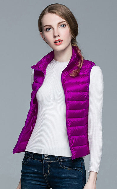 Street-Wave Sleeveless Down Jacket For Women Layering Ready
