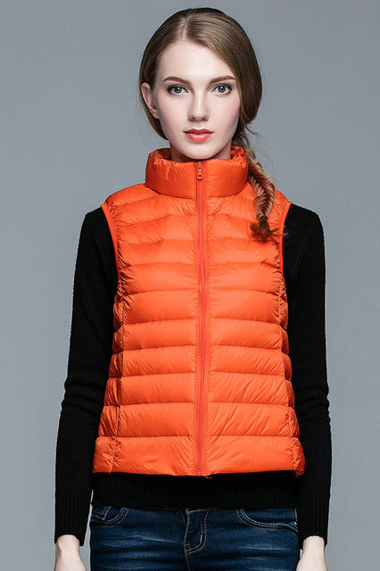 Streetwave Sleeveless Down Vest For Women Lightweight Warm Layering Style Overlay For Everyday Chic