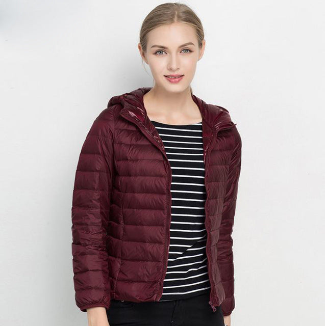 Street-Wave Lightweight Down Jacket For Women Urban Chic Warmth And Comfort Perfect For Outdoor Wear