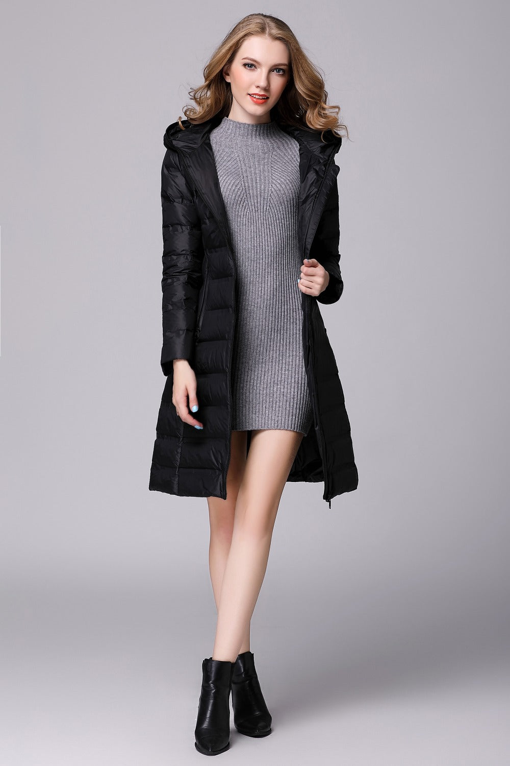 Street-wave Seamless Long Down Coat For Women Elegant Lightweight Puffer Jacket Premium Warmth