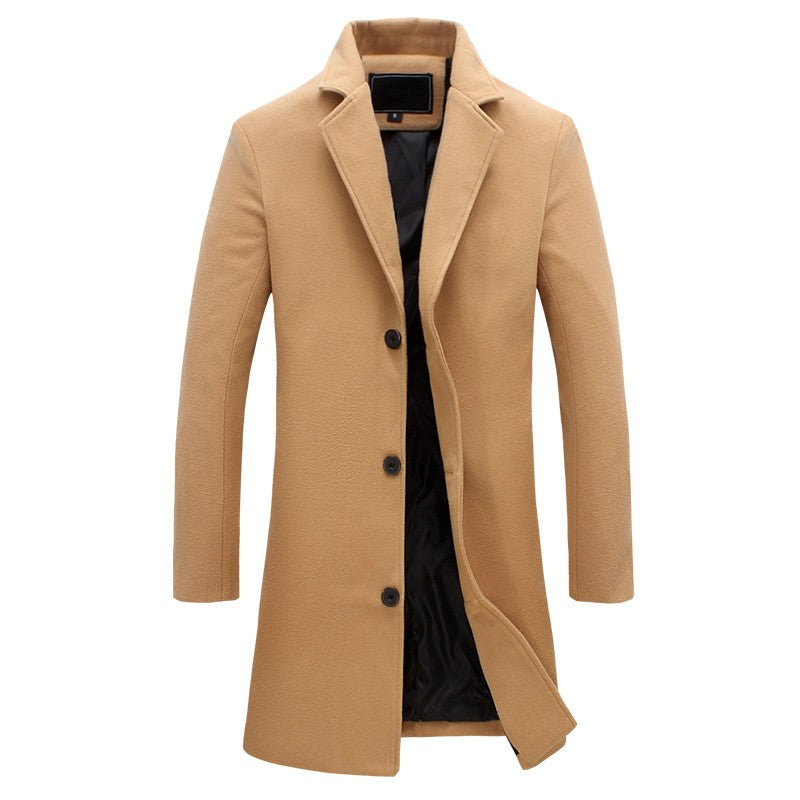 Street Wave Martin Formal Long Overcoat For Men Elegant Tailored Wool